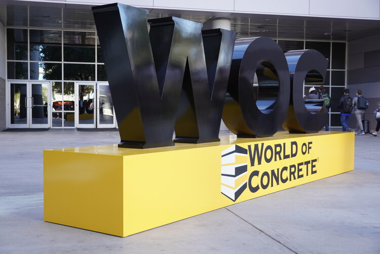 World of Concrete sign