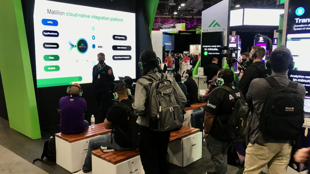 Booth presenter Las Vegas AWS Spark Presentations Home